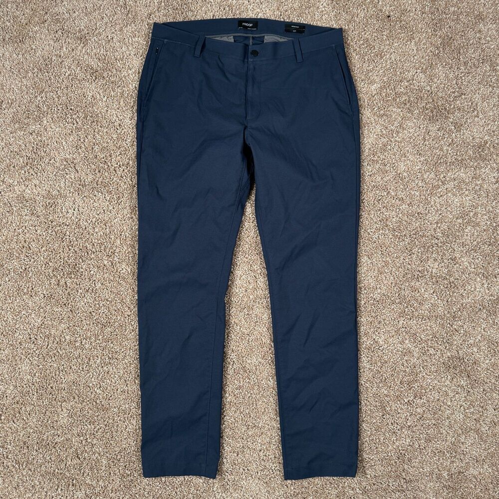 Proof Nomad Pants 36x32 Slim Blue Stretch Performance Chino Huckberry